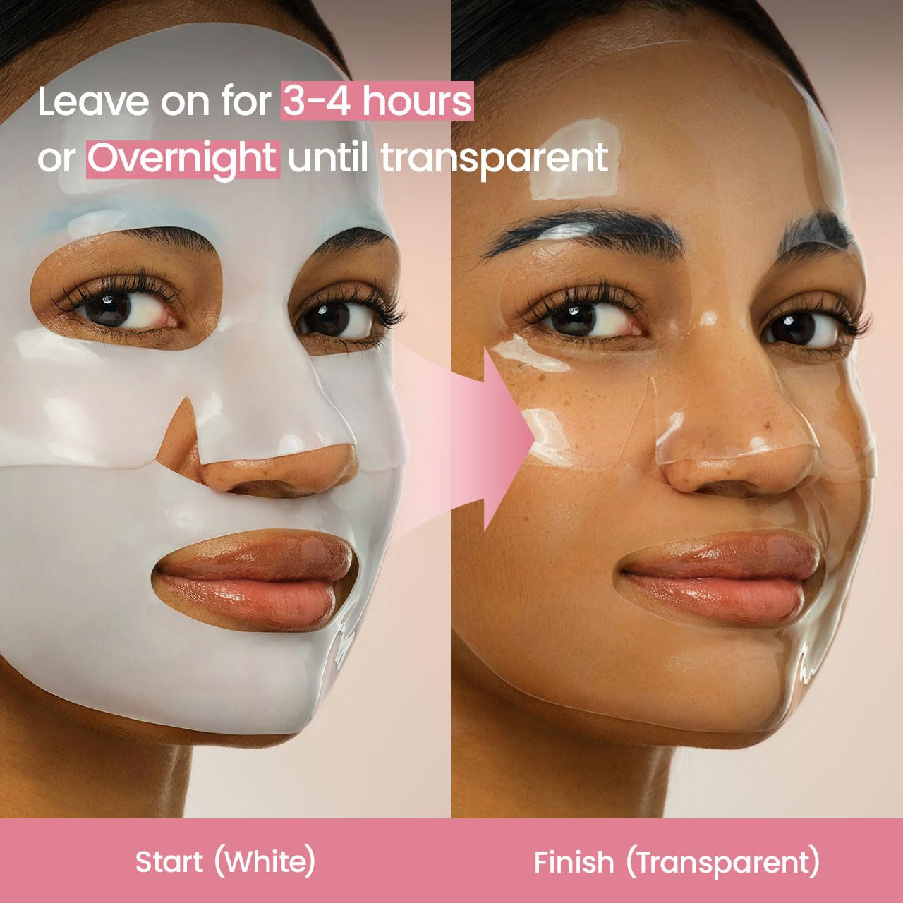 Bio-Collagen Real Deep Mask, Hydrating Overnight Hydrogel Mask, Pore Minimizing, Elasticity, Plumping Improvement, Korean Skin Care, Gifts for Women | 1.19Oz(34G) X 4Ea